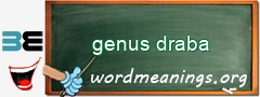 WordMeaning blackboard for genus draba